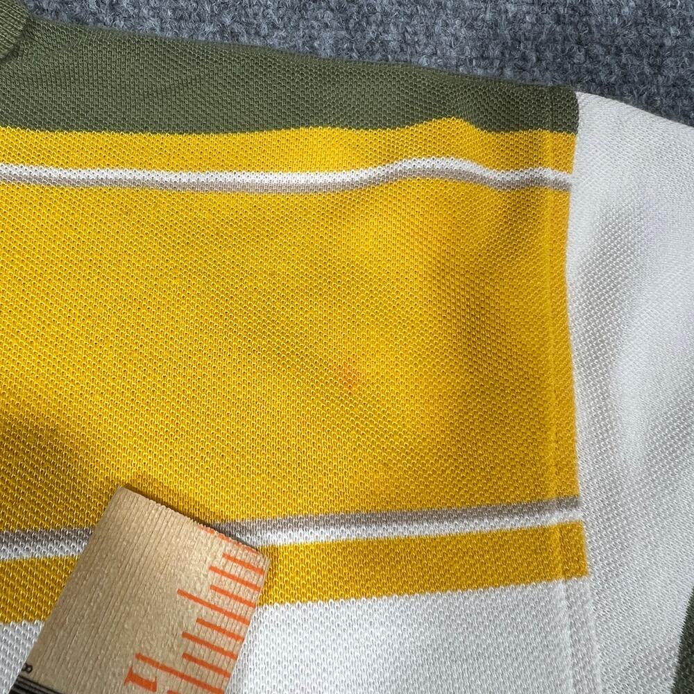 Y2K Lacoste Striped Polo Shirt Large - Picture 7 of 8